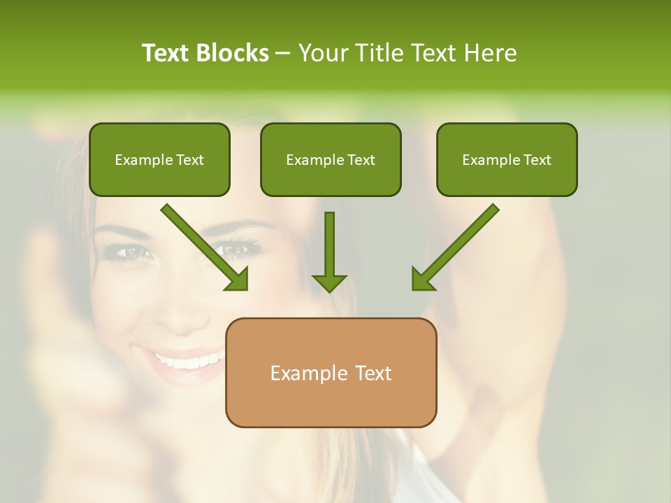 Through Smiling Palm PowerPoint Template