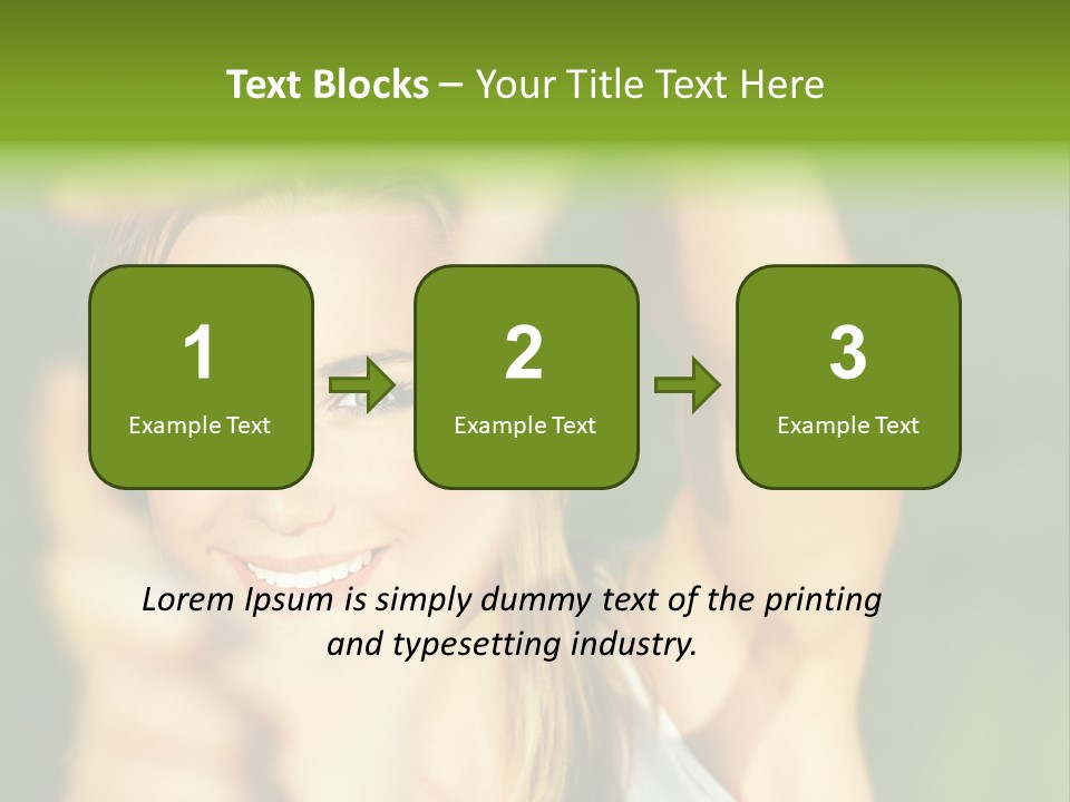 Through Smiling Palm PowerPoint Template