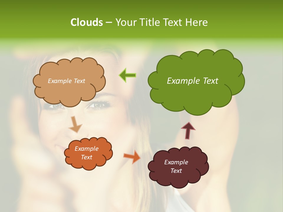 Through Smiling Palm PowerPoint Template