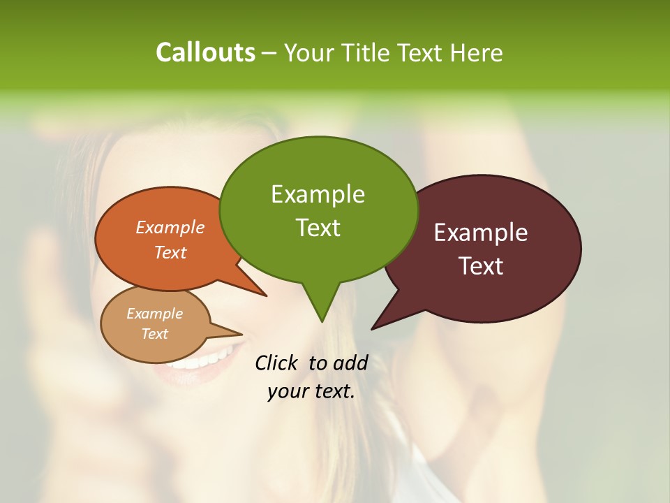 Through Smiling Palm PowerPoint Template