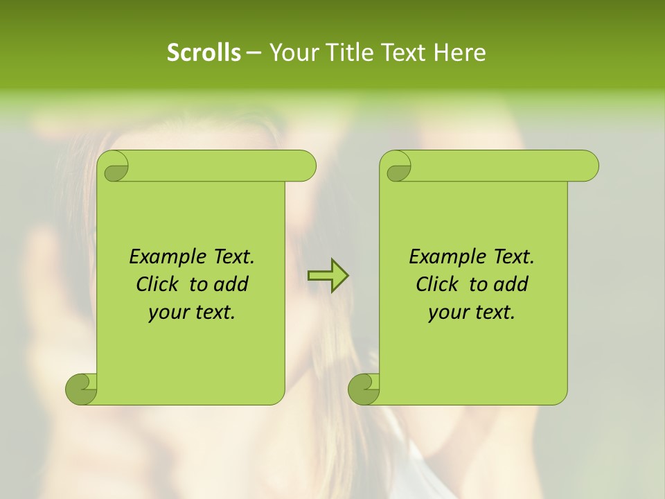 Through Smiling Palm PowerPoint Template