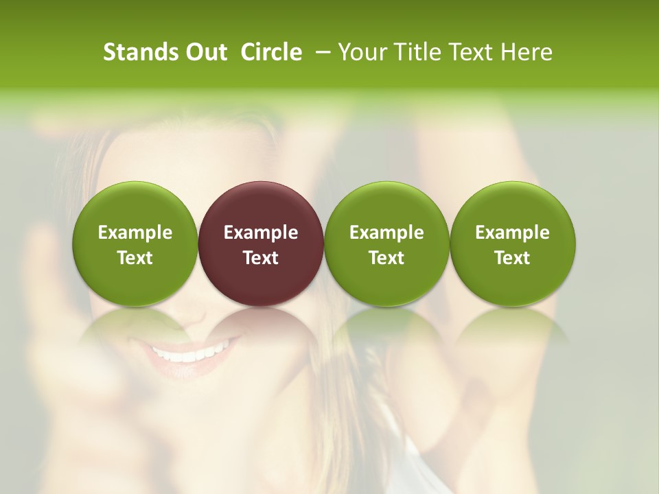 Through Smiling Palm PowerPoint Template