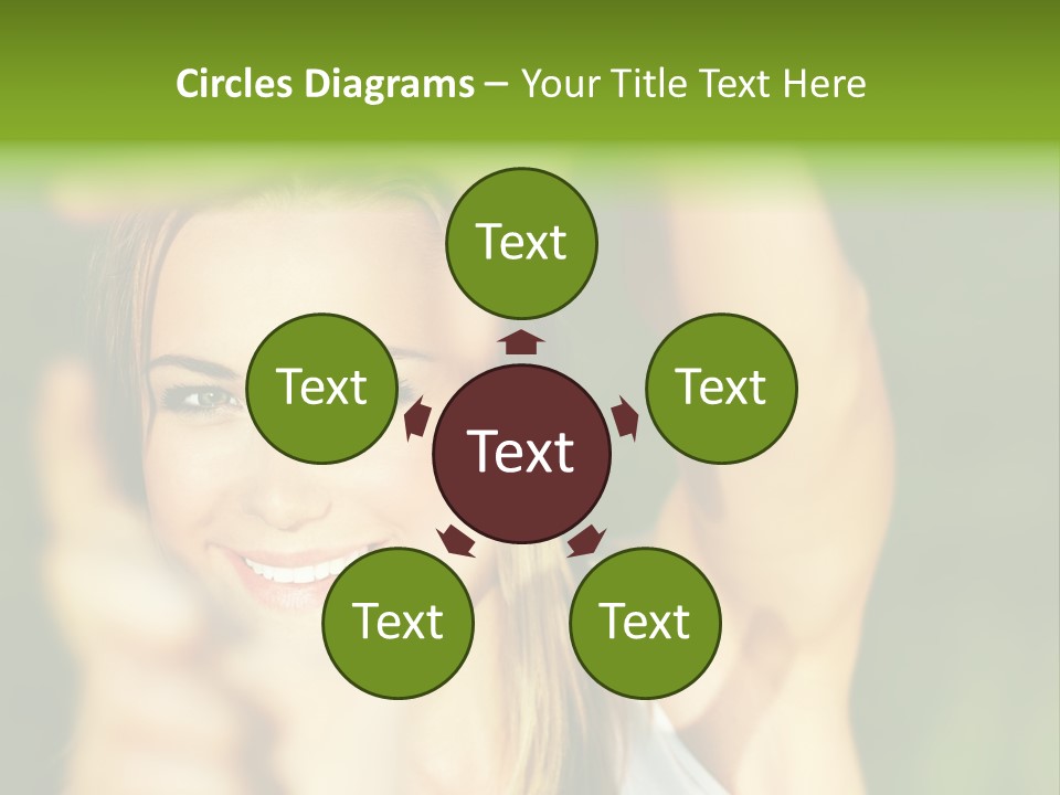 Through Smiling Palm PowerPoint Template