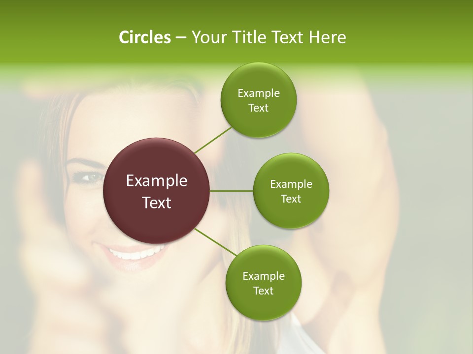 Through Smiling Palm PowerPoint Template