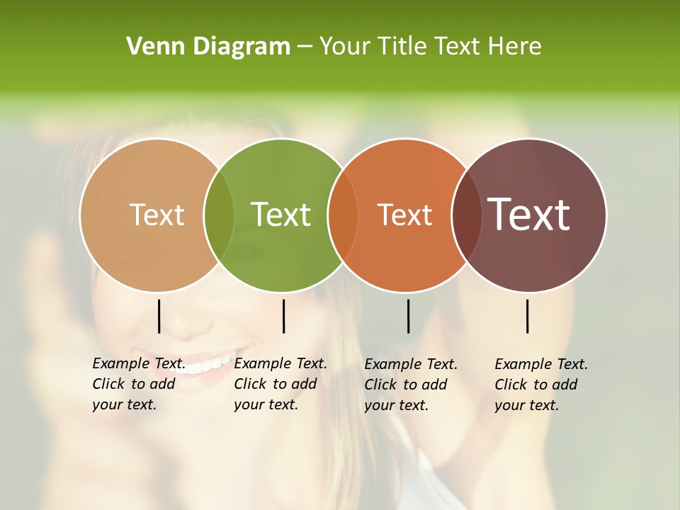 Through Smiling Palm PowerPoint Template