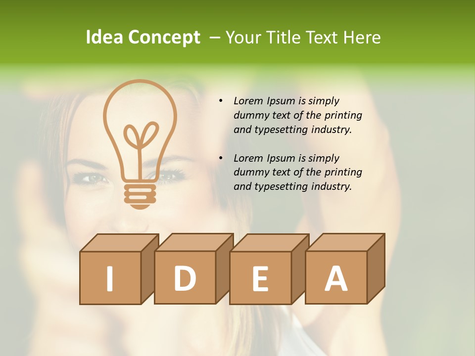 Through Smiling Palm PowerPoint Template