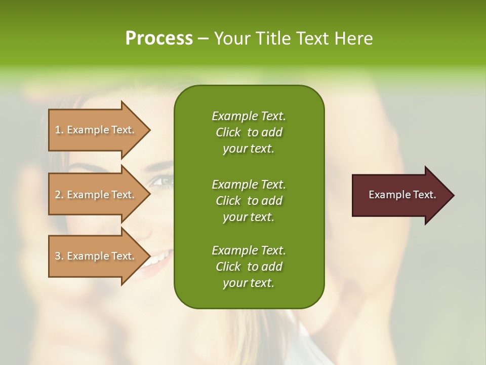 Through Smiling Palm PowerPoint Template
