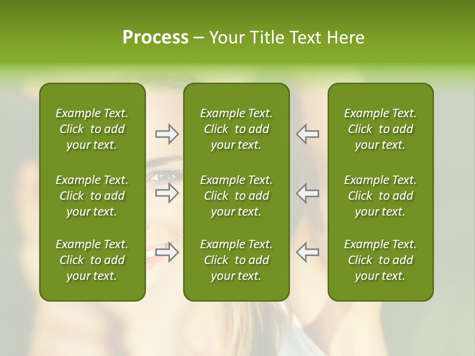 Through Smiling Palm PowerPoint Template