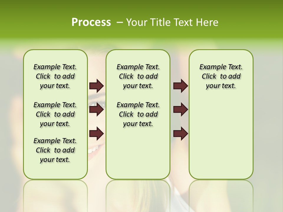 Through Smiling Palm PowerPoint Template