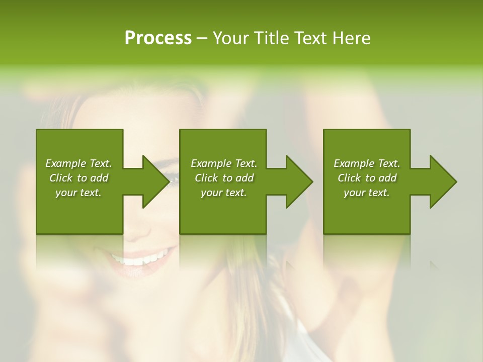 Through Smiling Palm PowerPoint Template