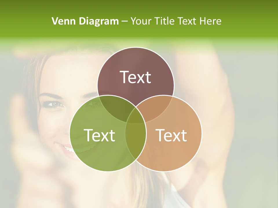 Through Smiling Palm PowerPoint Template