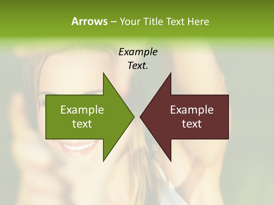 Through Smiling Palm PowerPoint Template