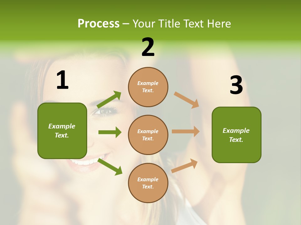 Through Smiling Palm PowerPoint Template