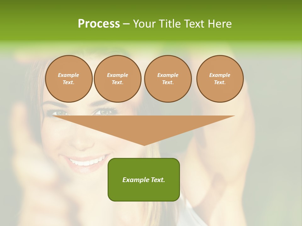 Through Smiling Palm PowerPoint Template