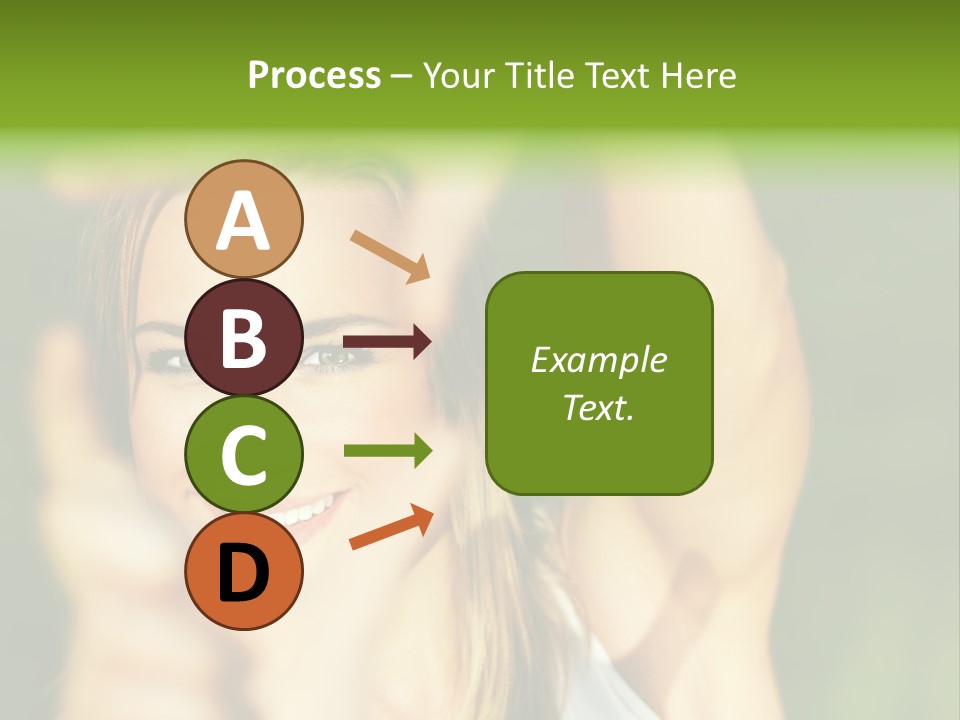 Through Smiling Palm PowerPoint Template