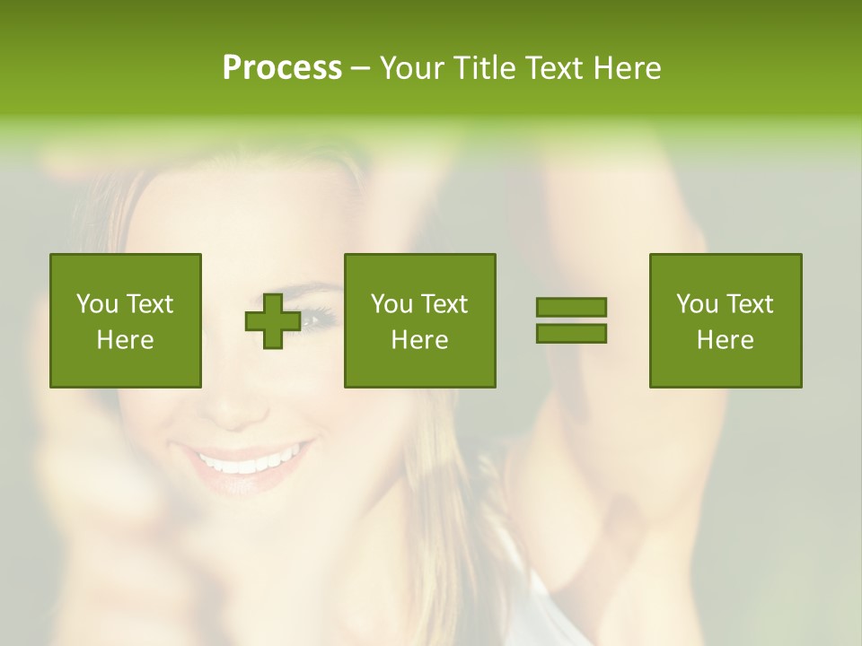 Through Smiling Palm PowerPoint Template