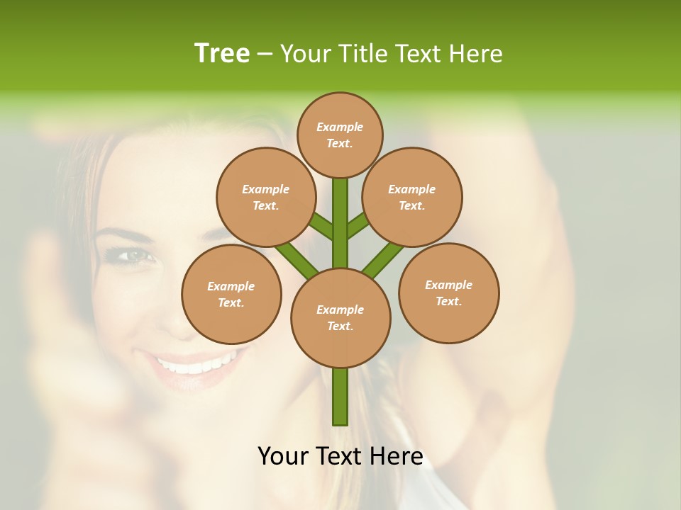 Through Smiling Palm PowerPoint Template