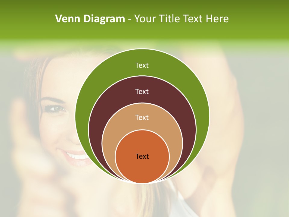 Through Smiling Palm PowerPoint Template