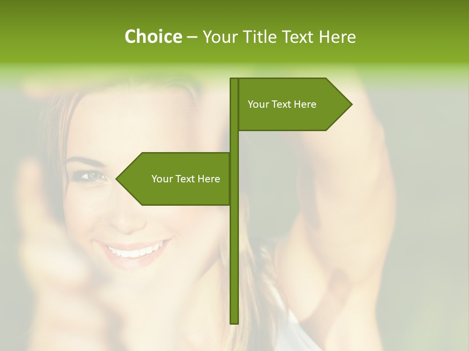 Through Smiling Palm PowerPoint Template