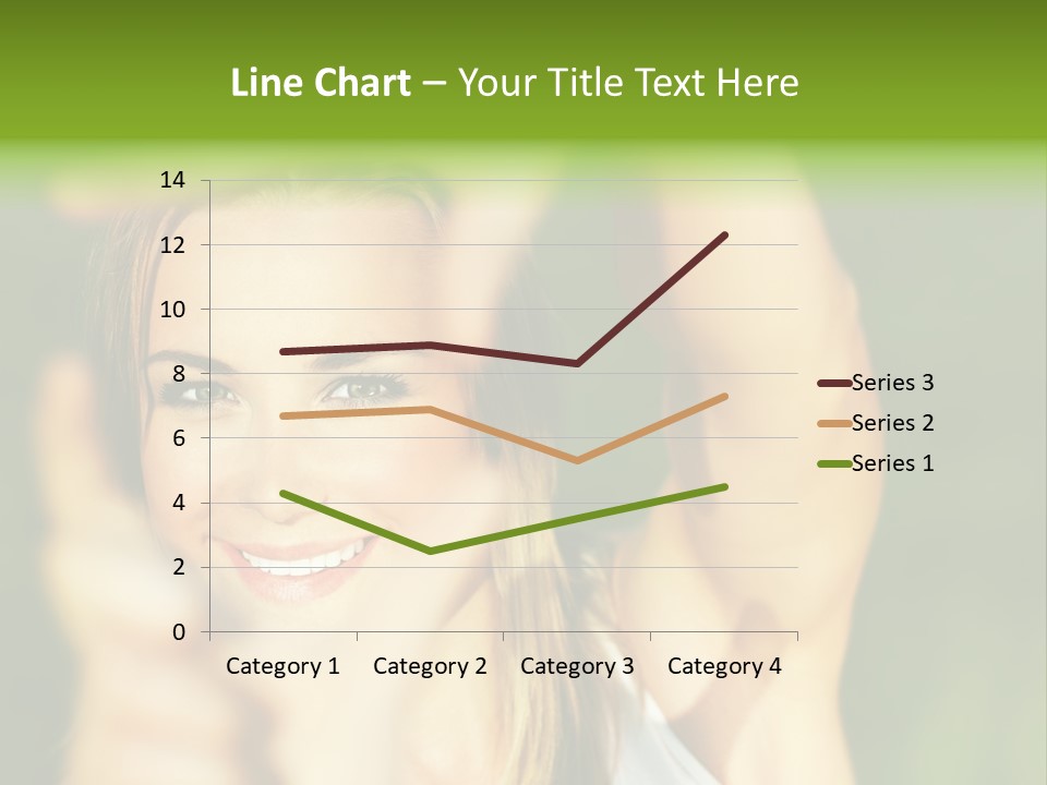 Through Smiling Palm PowerPoint Template