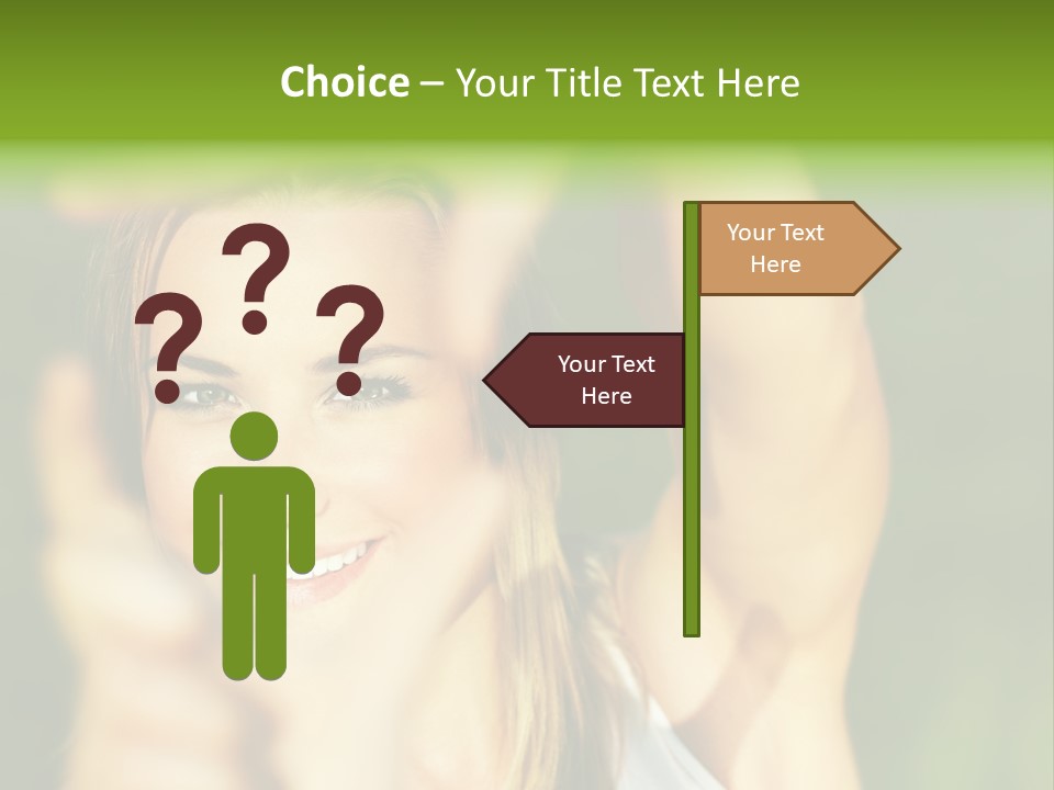 Through Smiling Palm PowerPoint Template