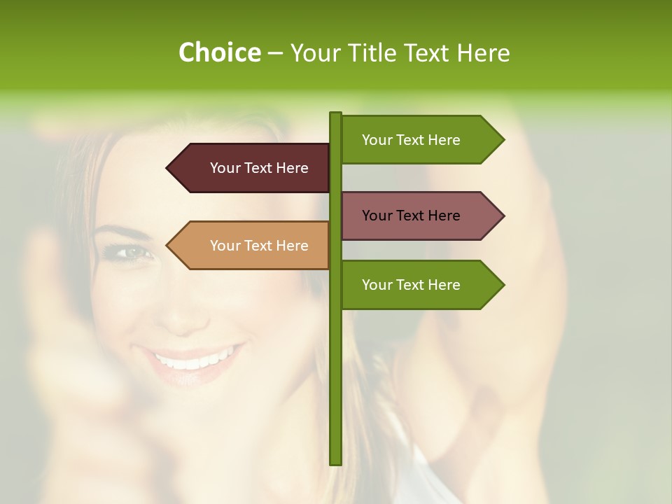 Through Smiling Palm PowerPoint Template