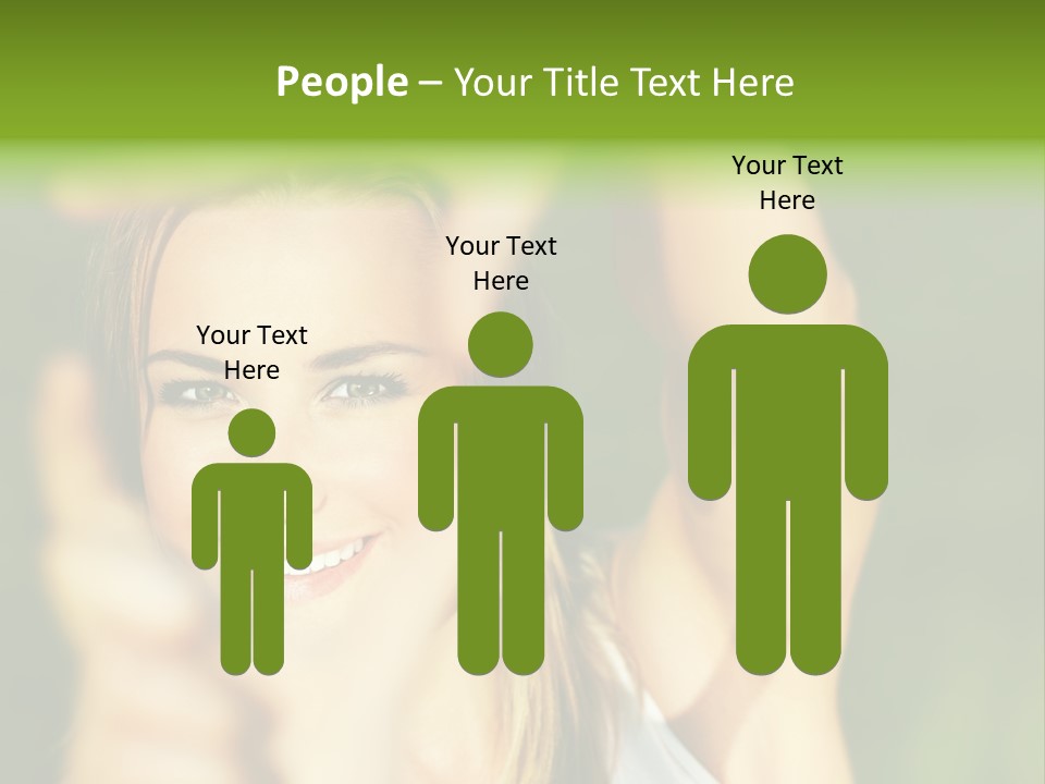 Through Smiling Palm PowerPoint Template