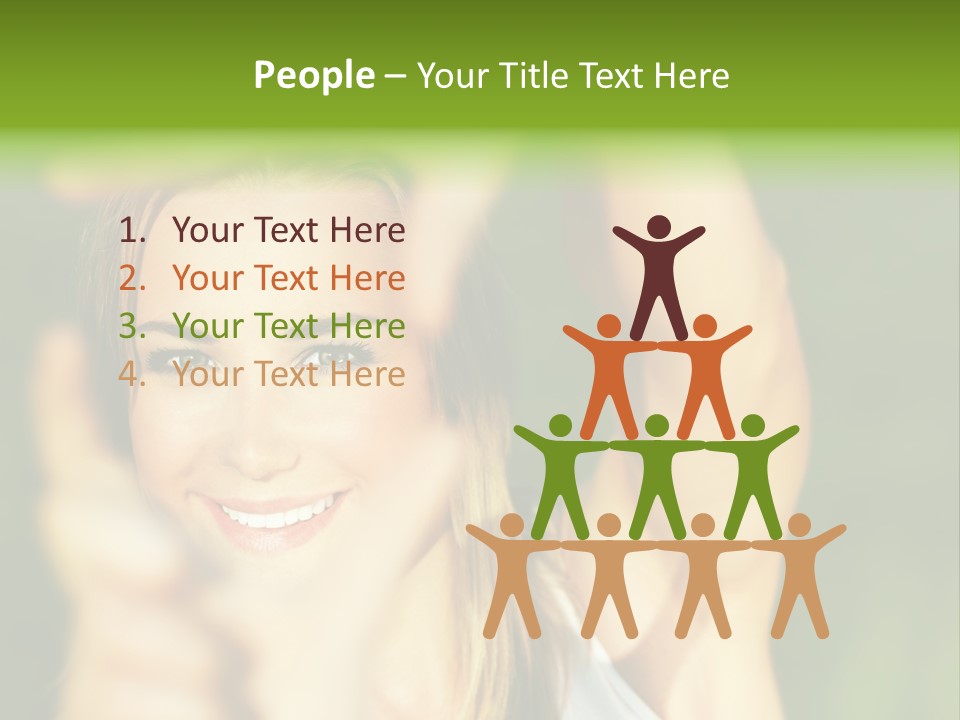 Through Smiling Palm PowerPoint Template