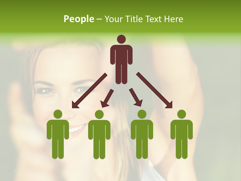 Through Smiling Palm PowerPoint Template