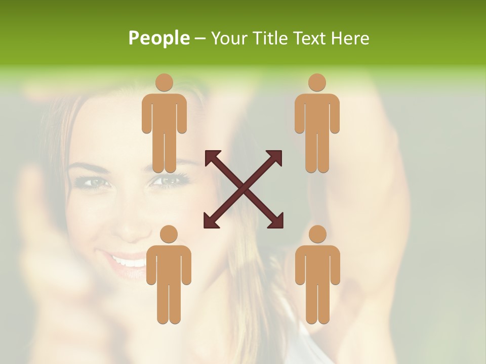 Through Smiling Palm PowerPoint Template