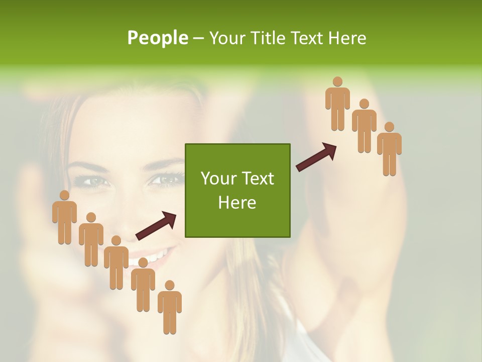 Through Smiling Palm PowerPoint Template