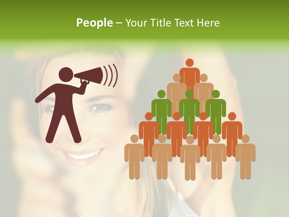 Through Smiling Palm PowerPoint Template