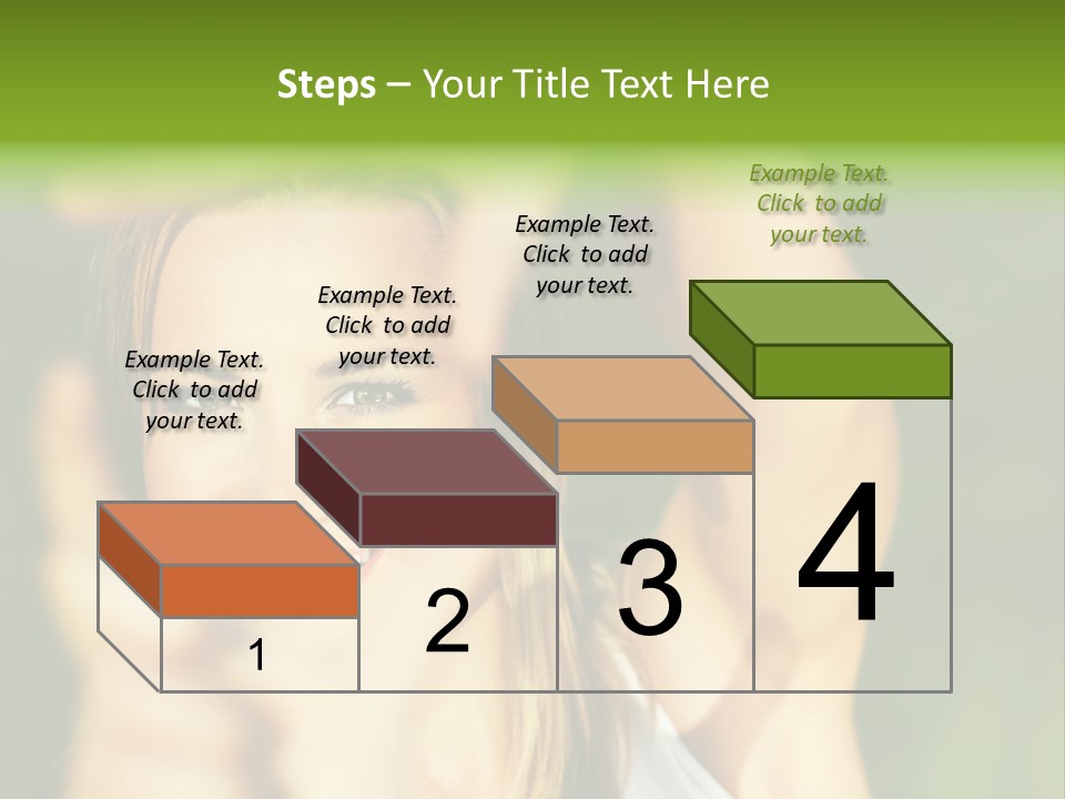 Through Smiling Palm PowerPoint Template