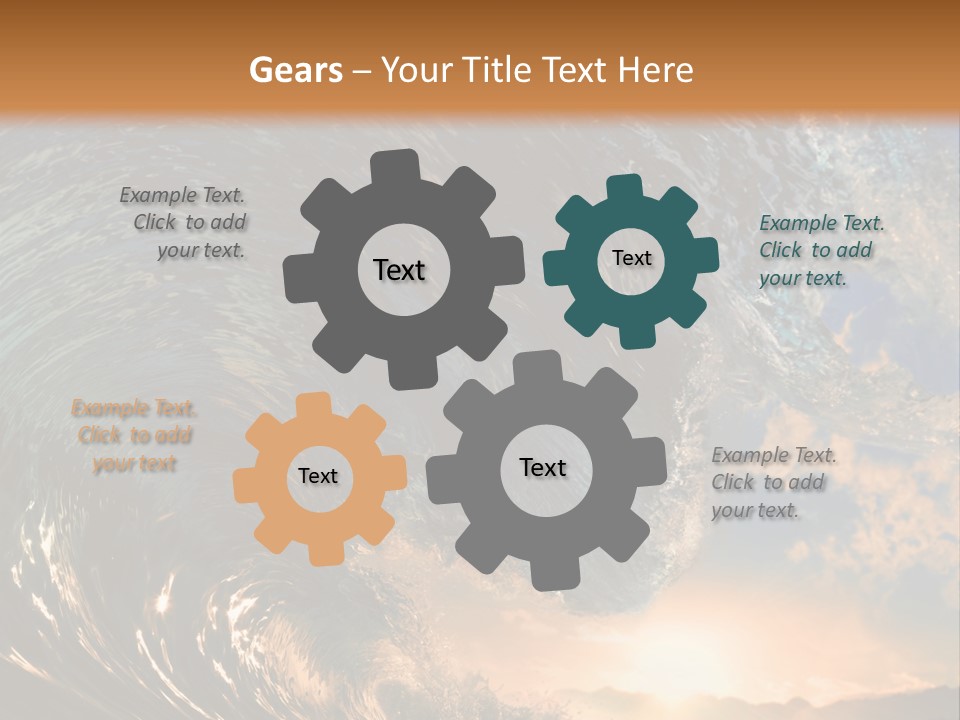 Horizontal Strength Power PowerPoint Template