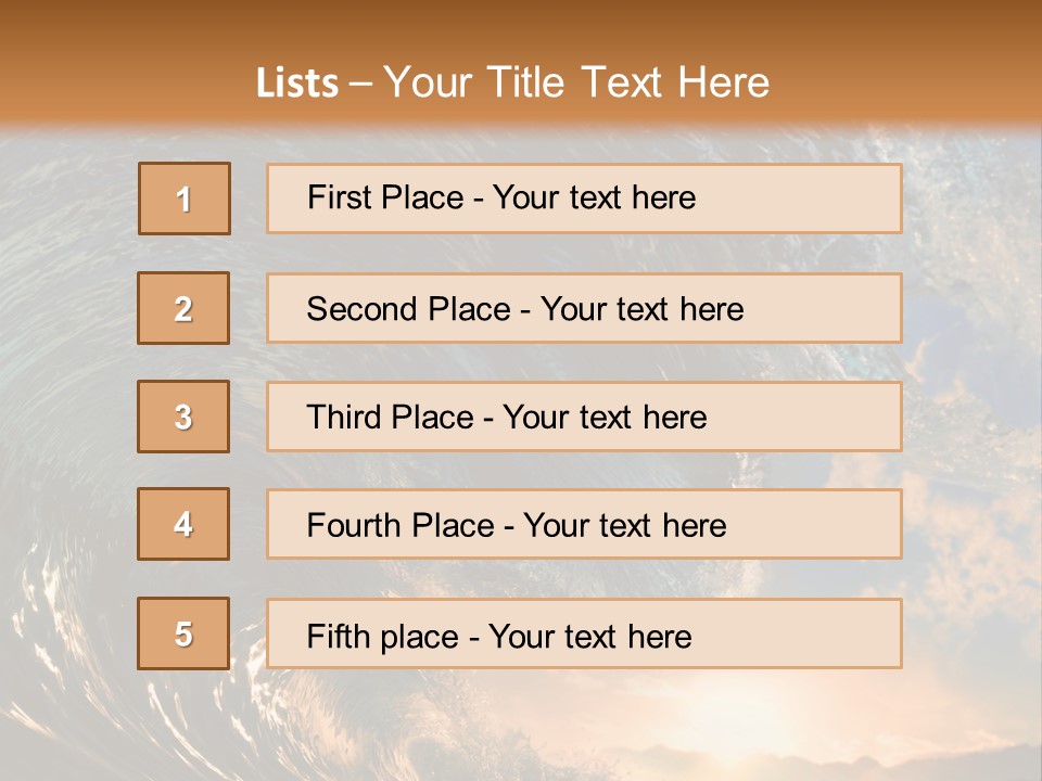 Horizontal Strength Power PowerPoint Template