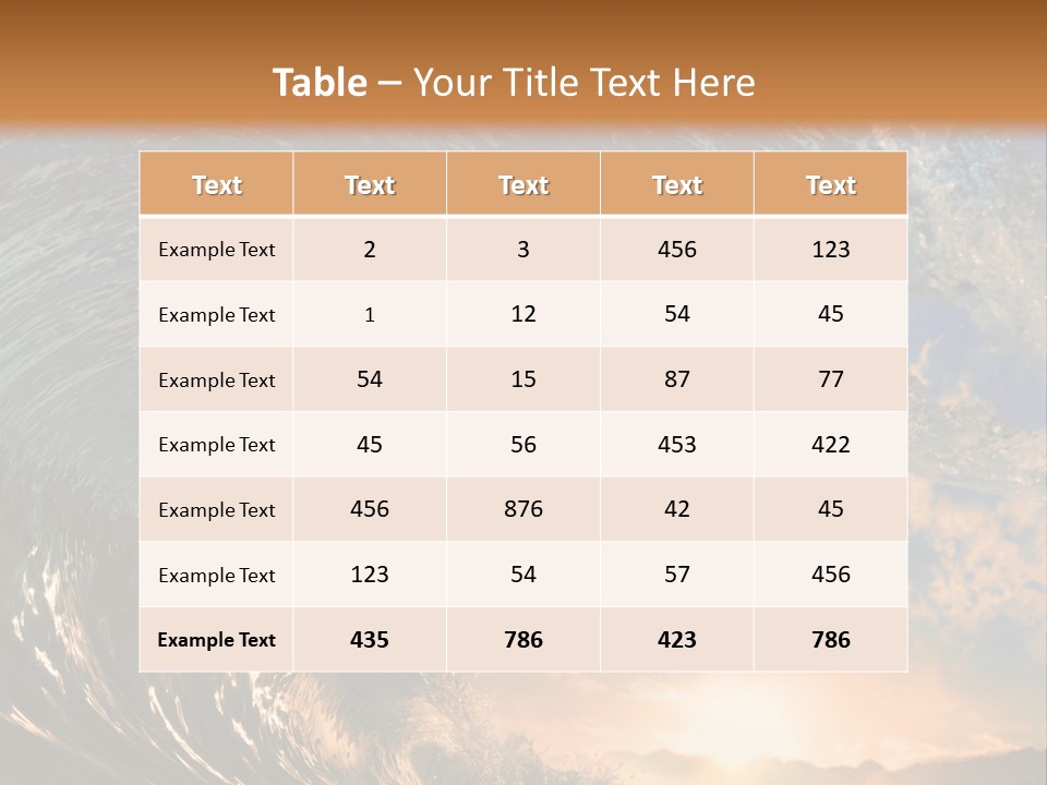 Horizontal Strength Power PowerPoint Template
