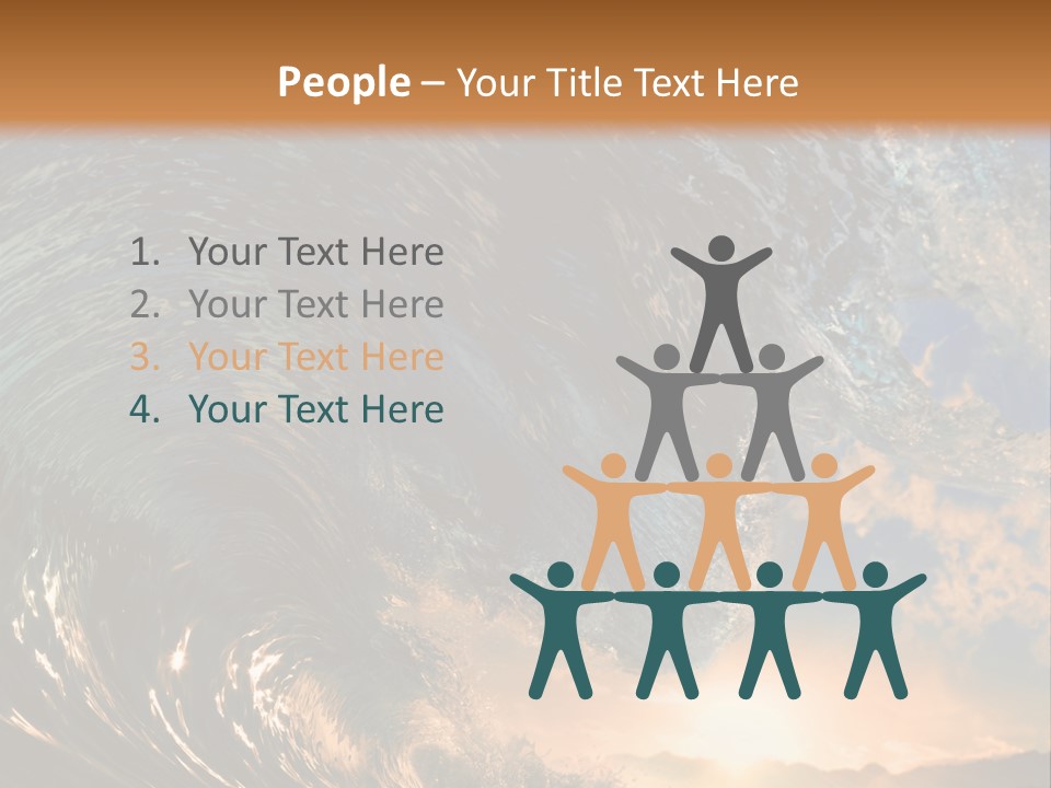 Horizontal Strength Power PowerPoint Template