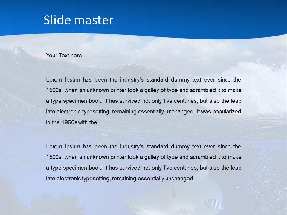 Fins Dorsal Diving PowerPoint Template