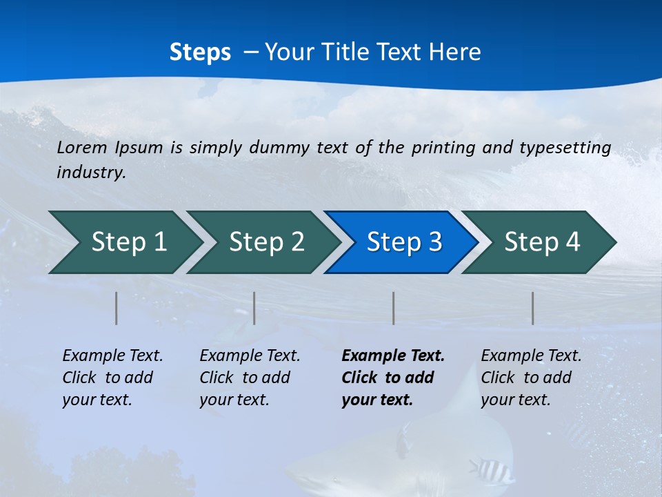 Fins Dorsal Diving PowerPoint Template