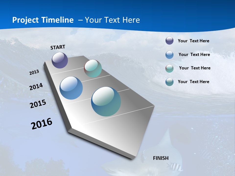 Fins Dorsal Diving PowerPoint Template