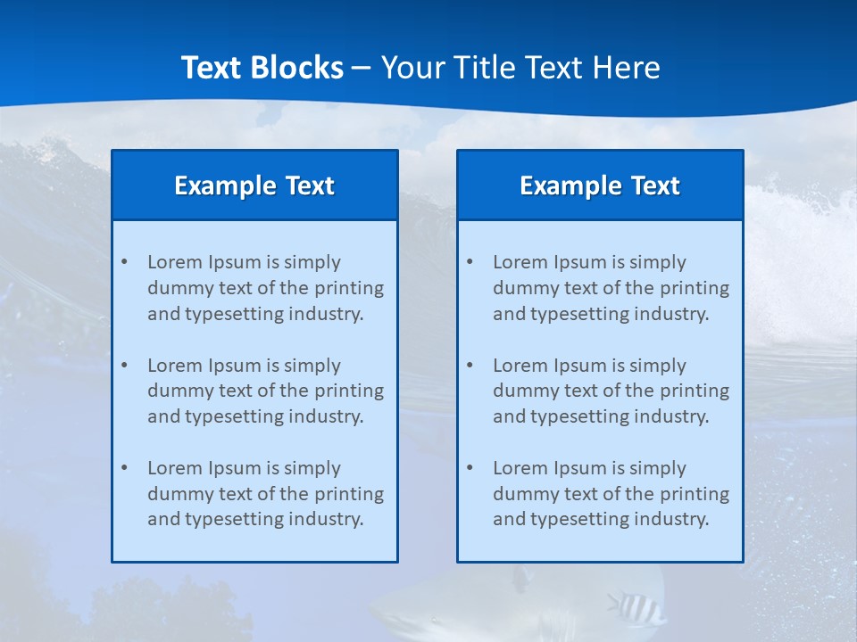 Fins Dorsal Diving PowerPoint Template