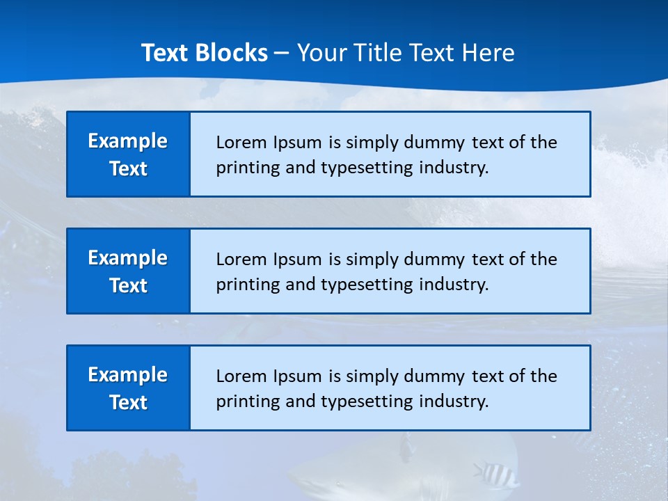 Fins Dorsal Diving PowerPoint Template