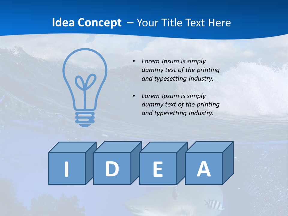 Fins Dorsal Diving PowerPoint Template