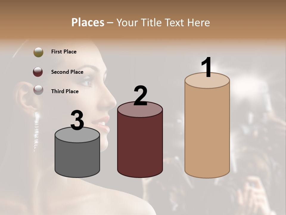 Celebrity Actress Crown PowerPoint Template