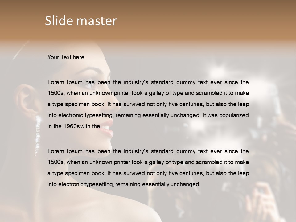 Celebrity Actress Crown PowerPoint Template