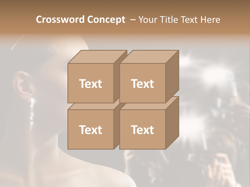 Celebrity Actress Crown PowerPoint Template