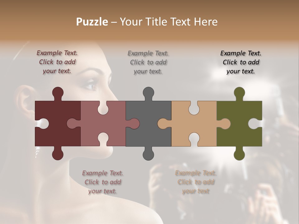 Celebrity Actress Crown PowerPoint Template