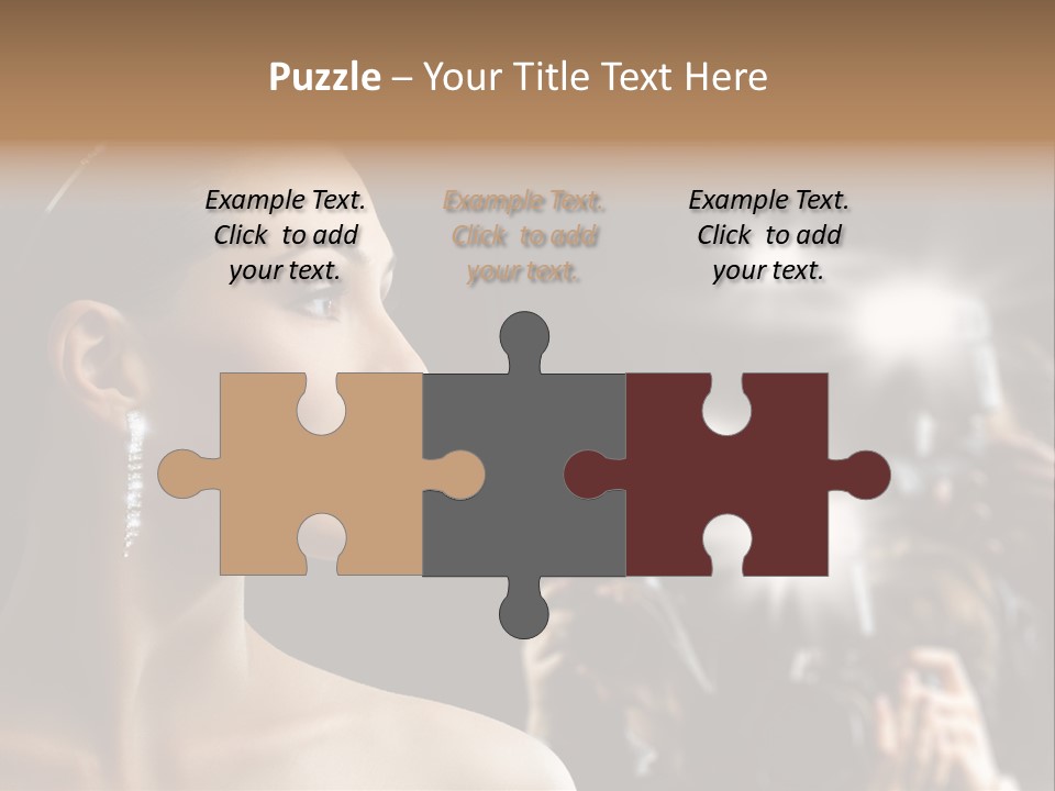 Celebrity Actress Crown PowerPoint Template