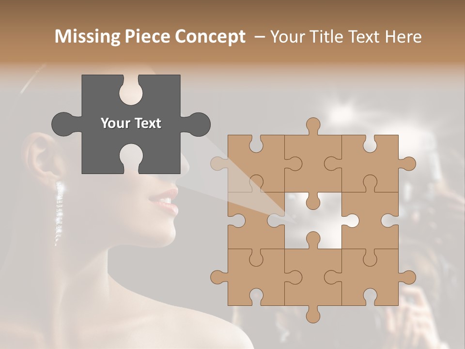 Celebrity Actress Crown PowerPoint Template