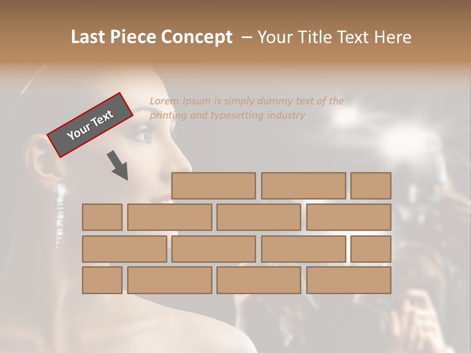 Celebrity Actress Crown PowerPoint Template